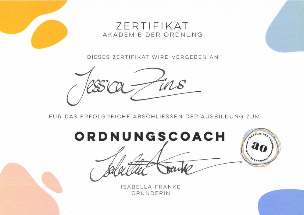 Zertifikat_Akademie der Ordnung